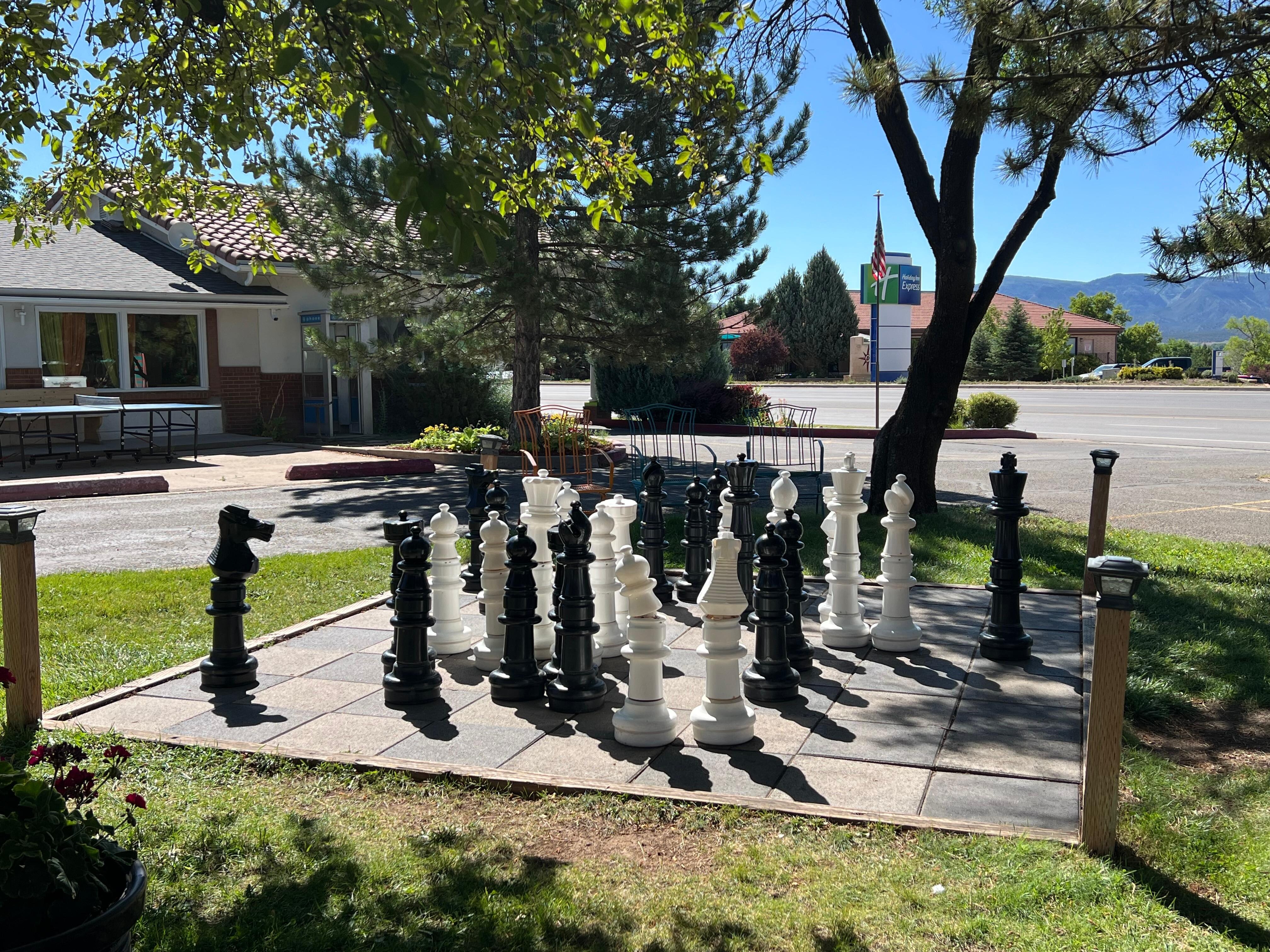 Fun life sized chessboard!