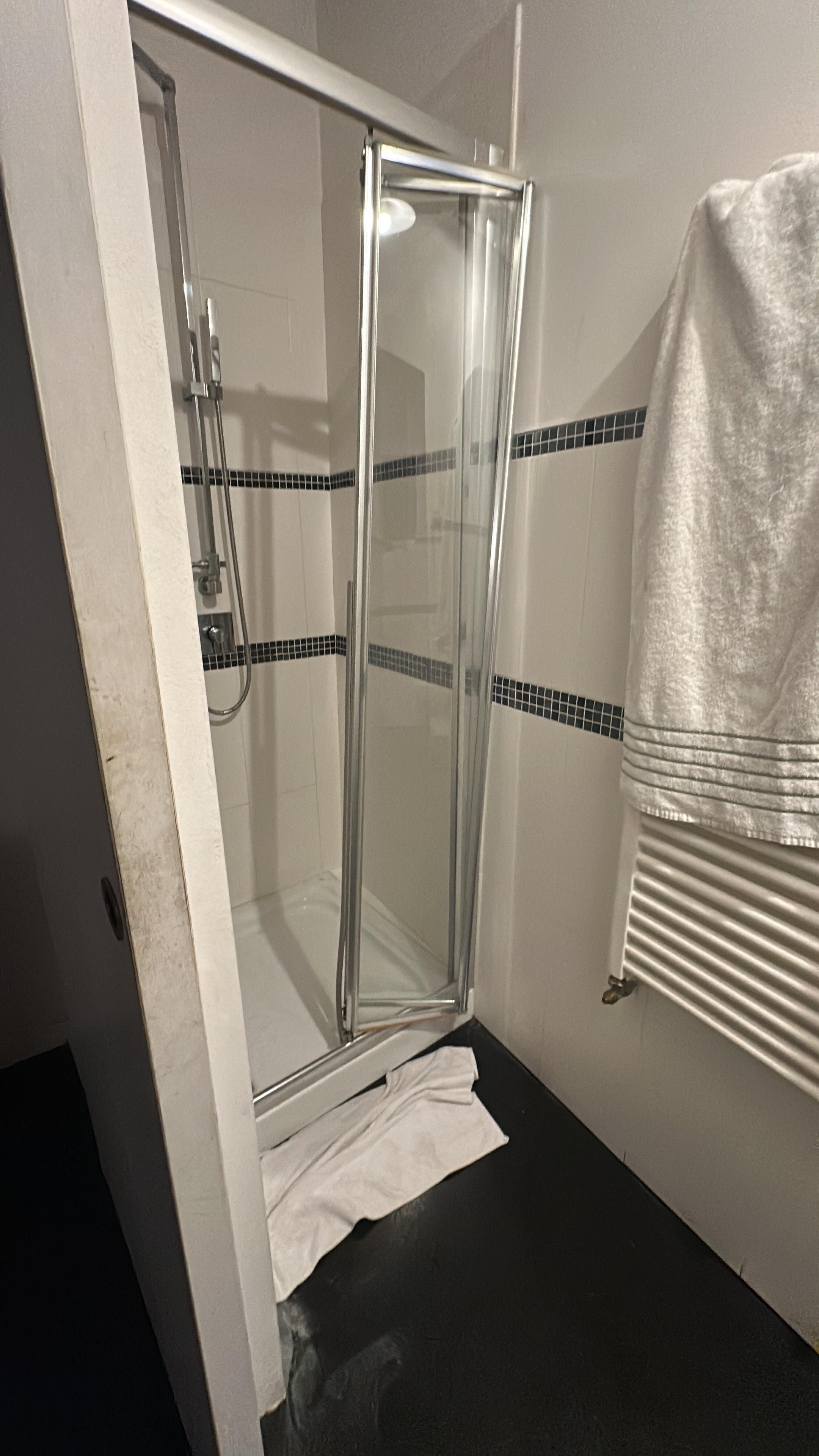 Broken shower door 