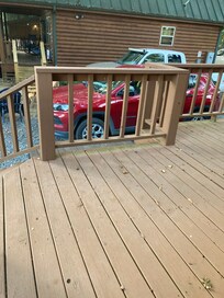 Neighbors vehicles blocking our walkway.