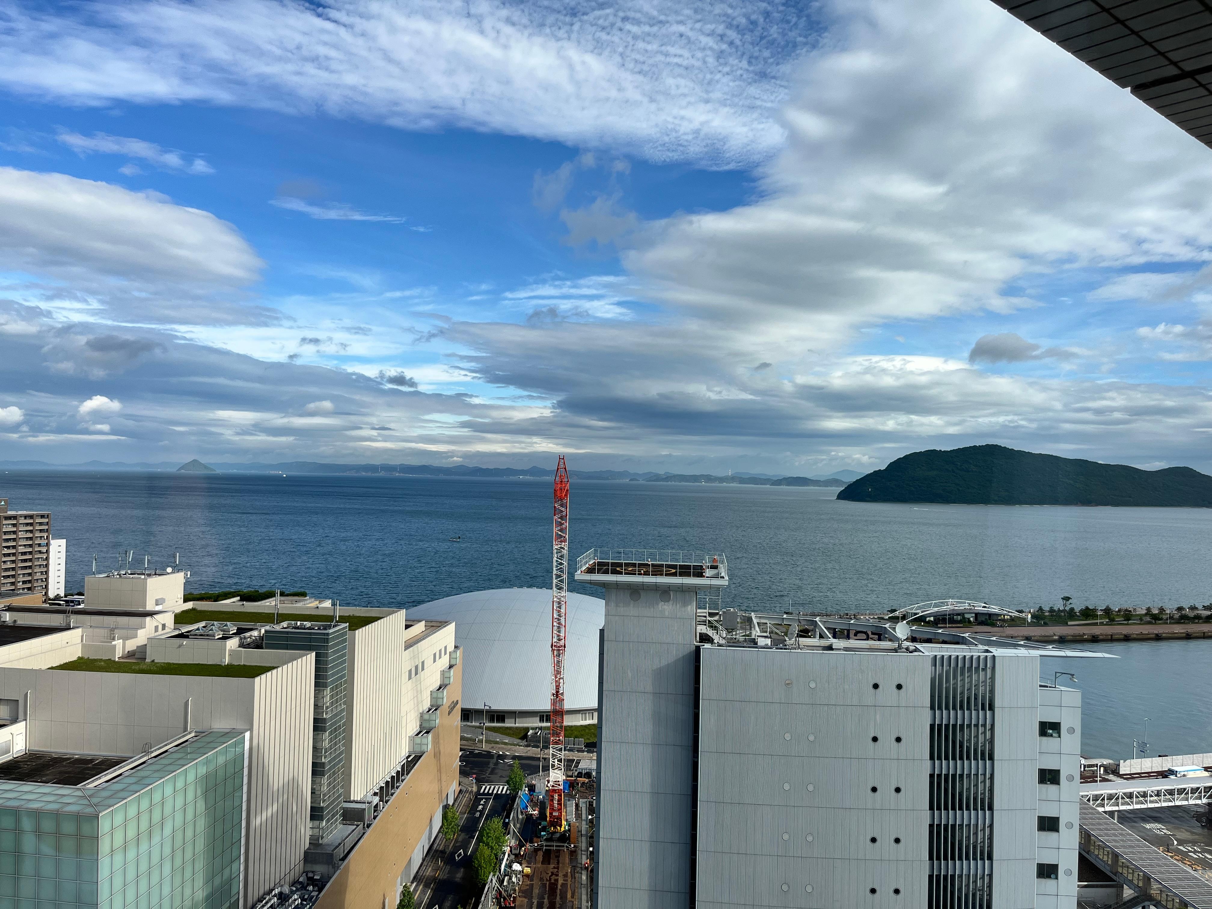 部屋からみた正面の景色