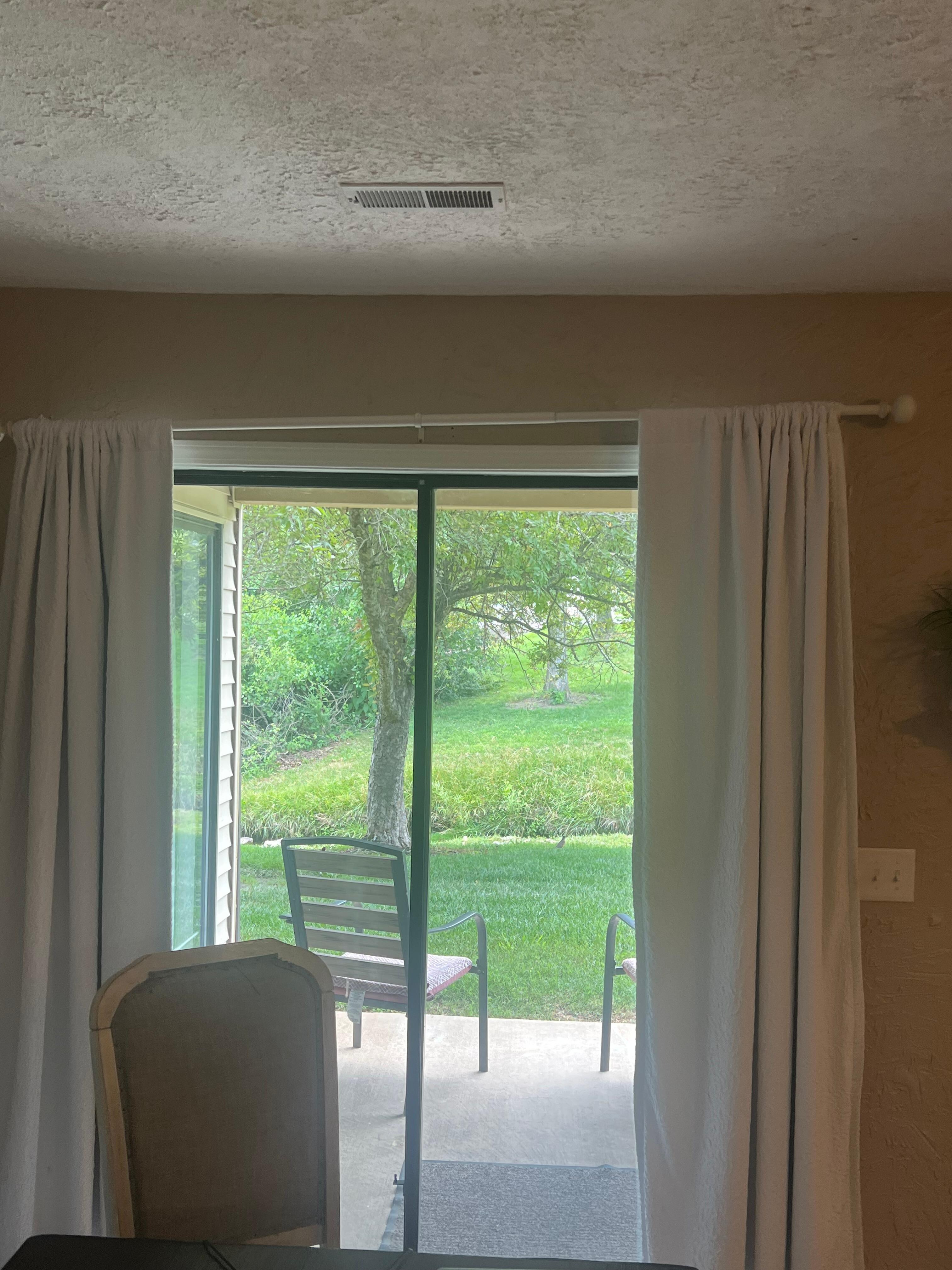 Drapes falling/hung crooked 