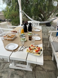 Breakfast on the patio