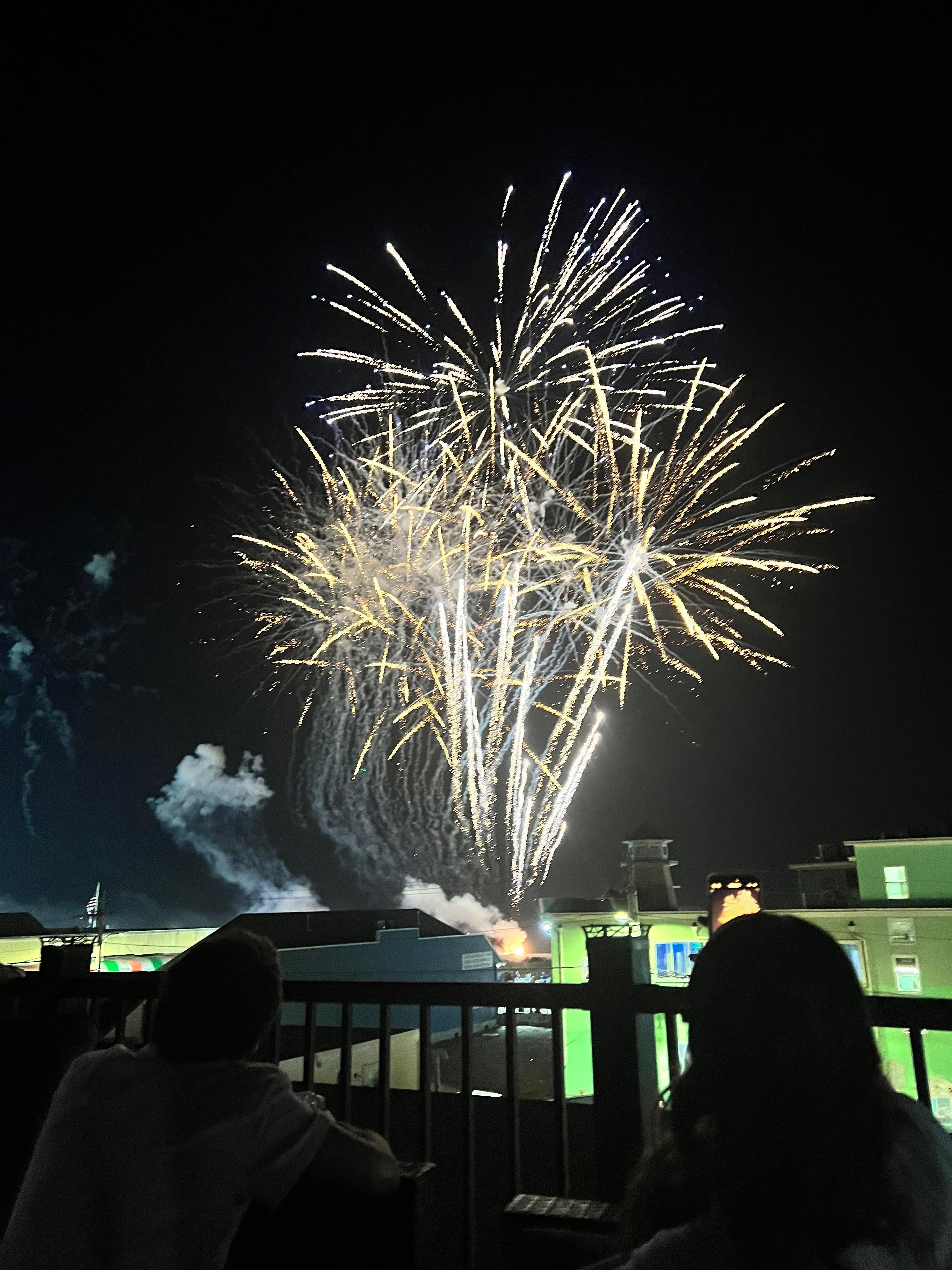 Beach fireworks