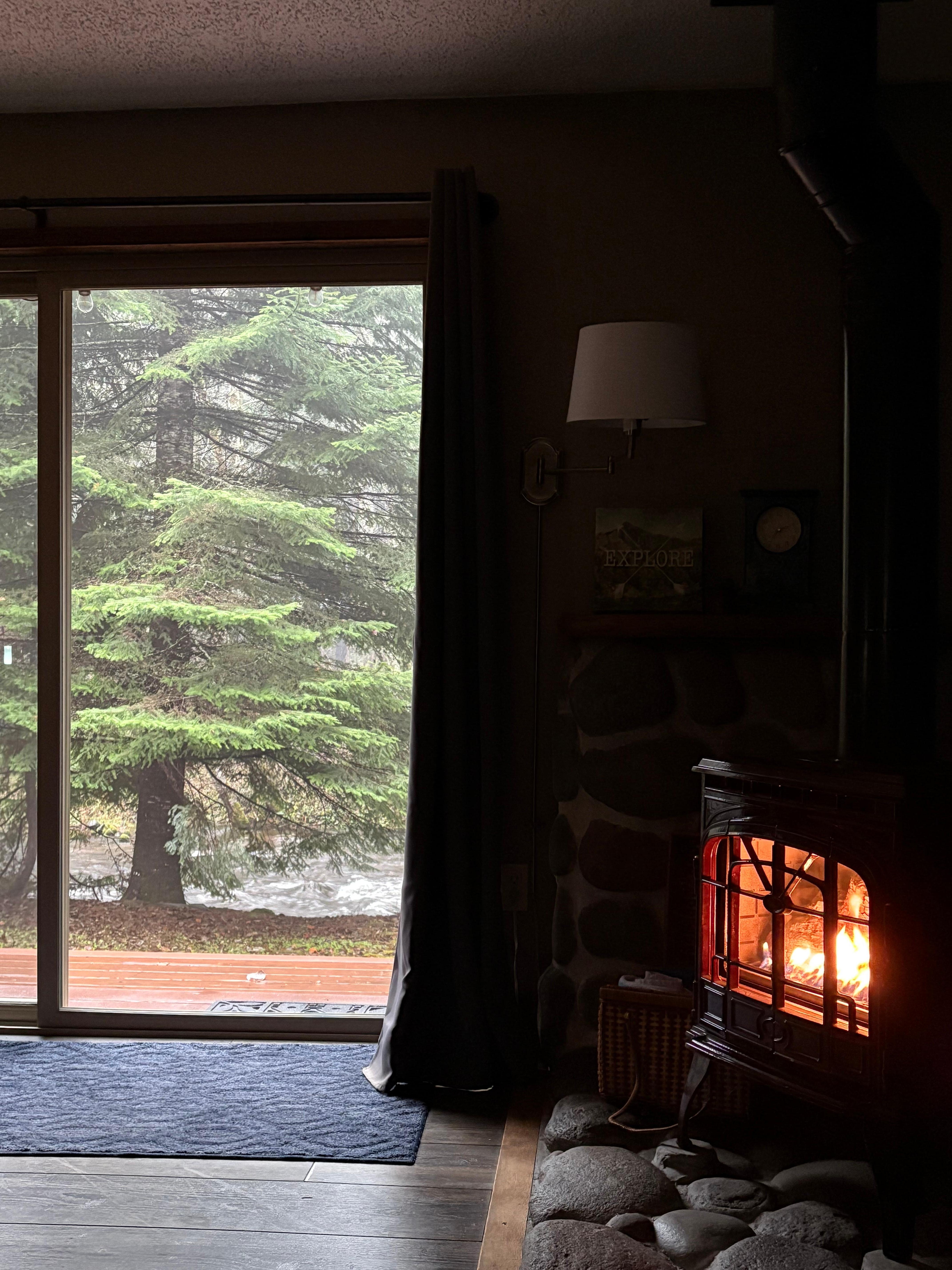 Power out but we were warm & cozy! 