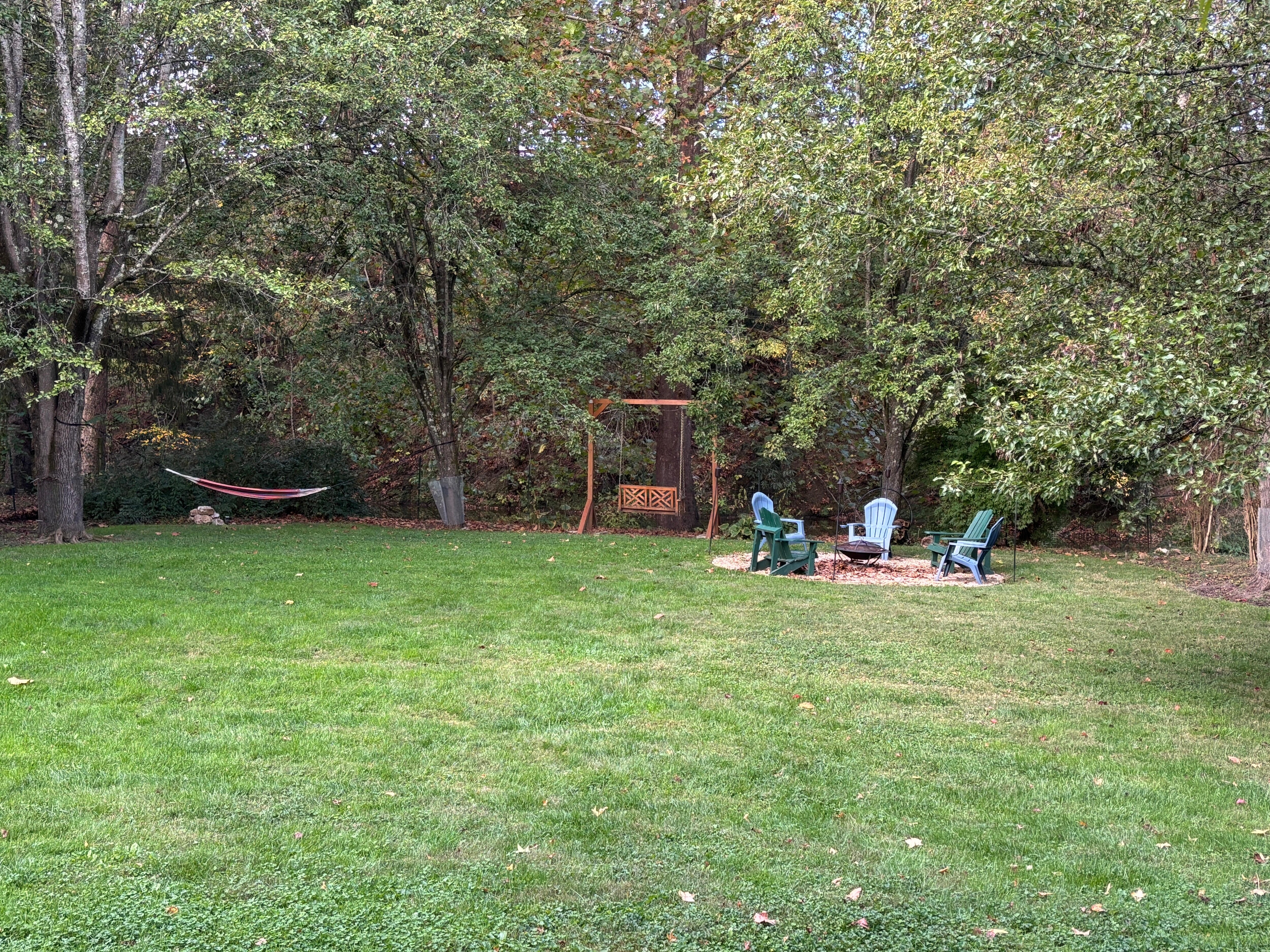 The fnced in backyard 