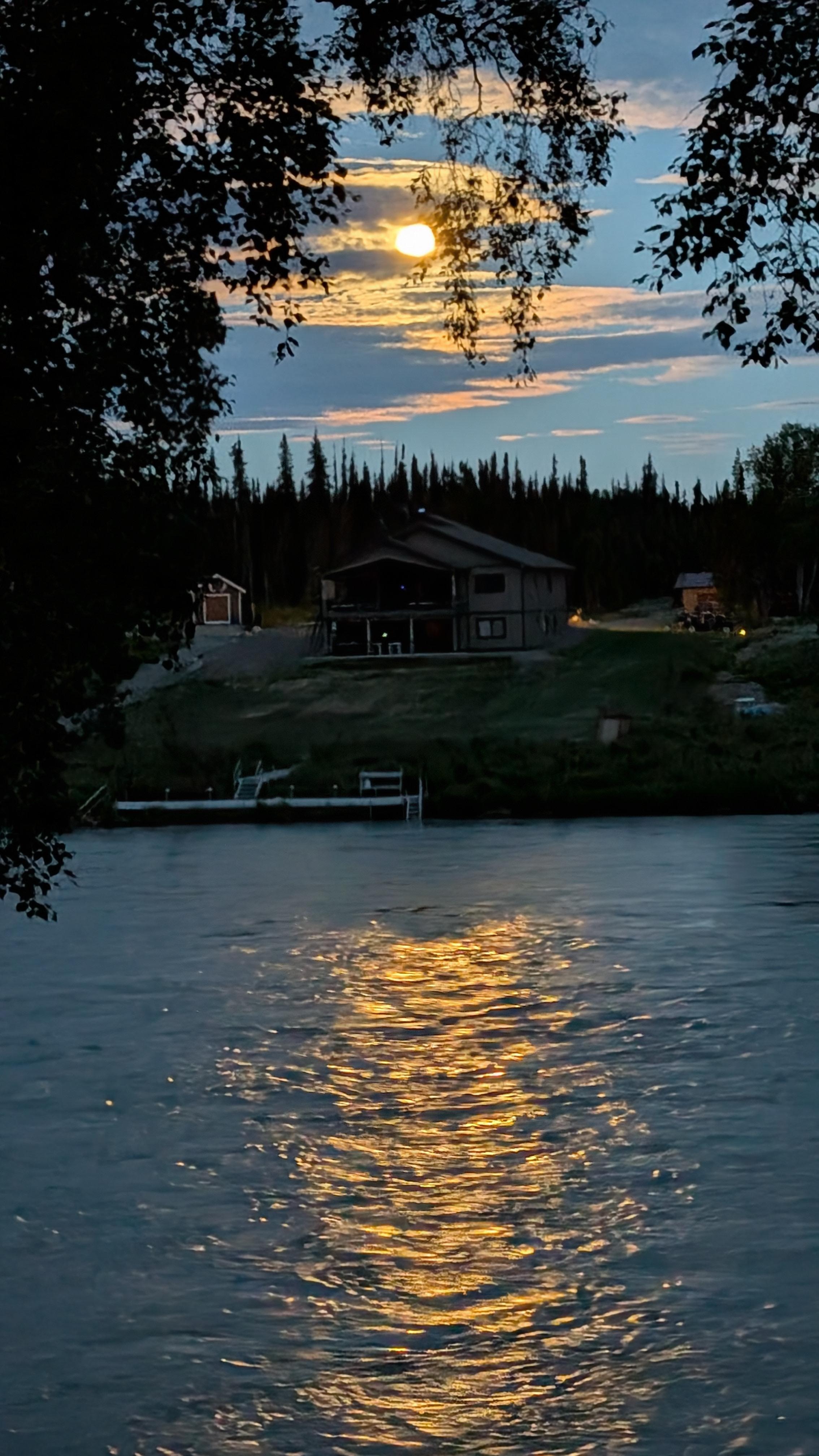 Moon rise (?) at 2am across the Jenaitftom master suite.