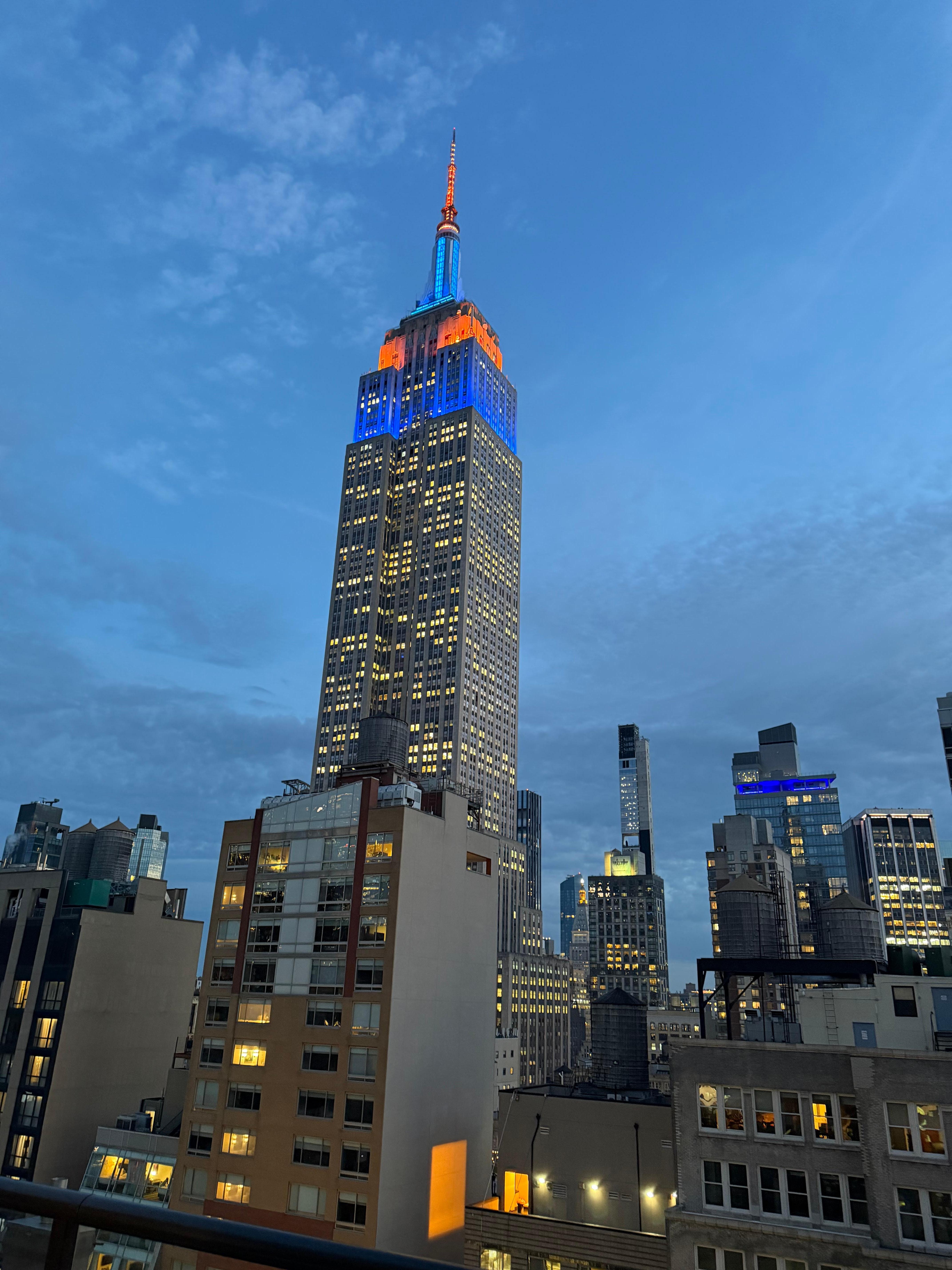 The view from our balcony. The Empire State Building was so beautiful at night!