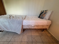 Even our children couldn’t sleep in the hard beds