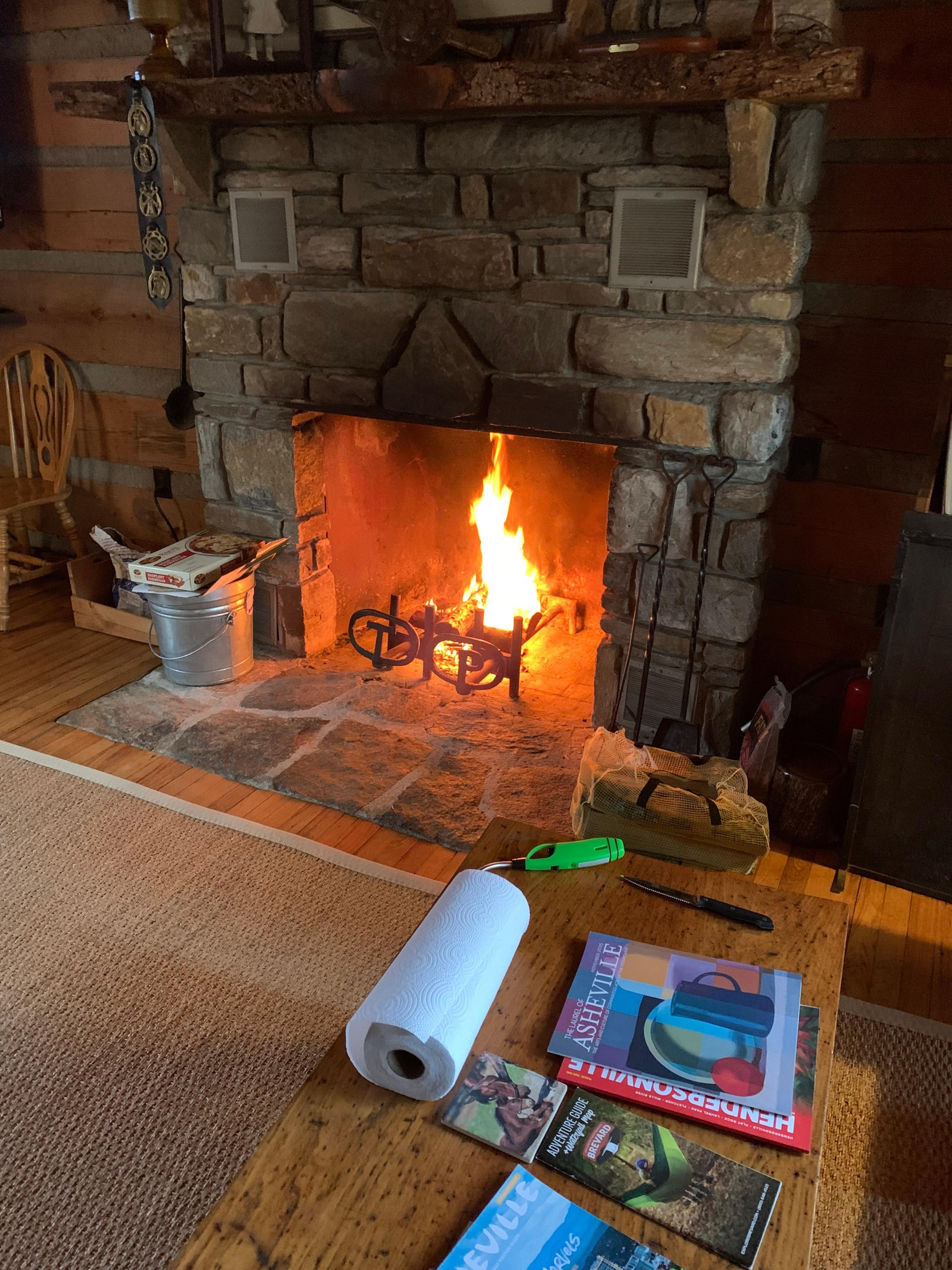 Warm and cozy fires in the fireplace 