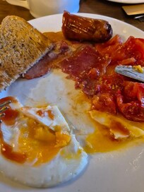 Fried breakfast is delicious