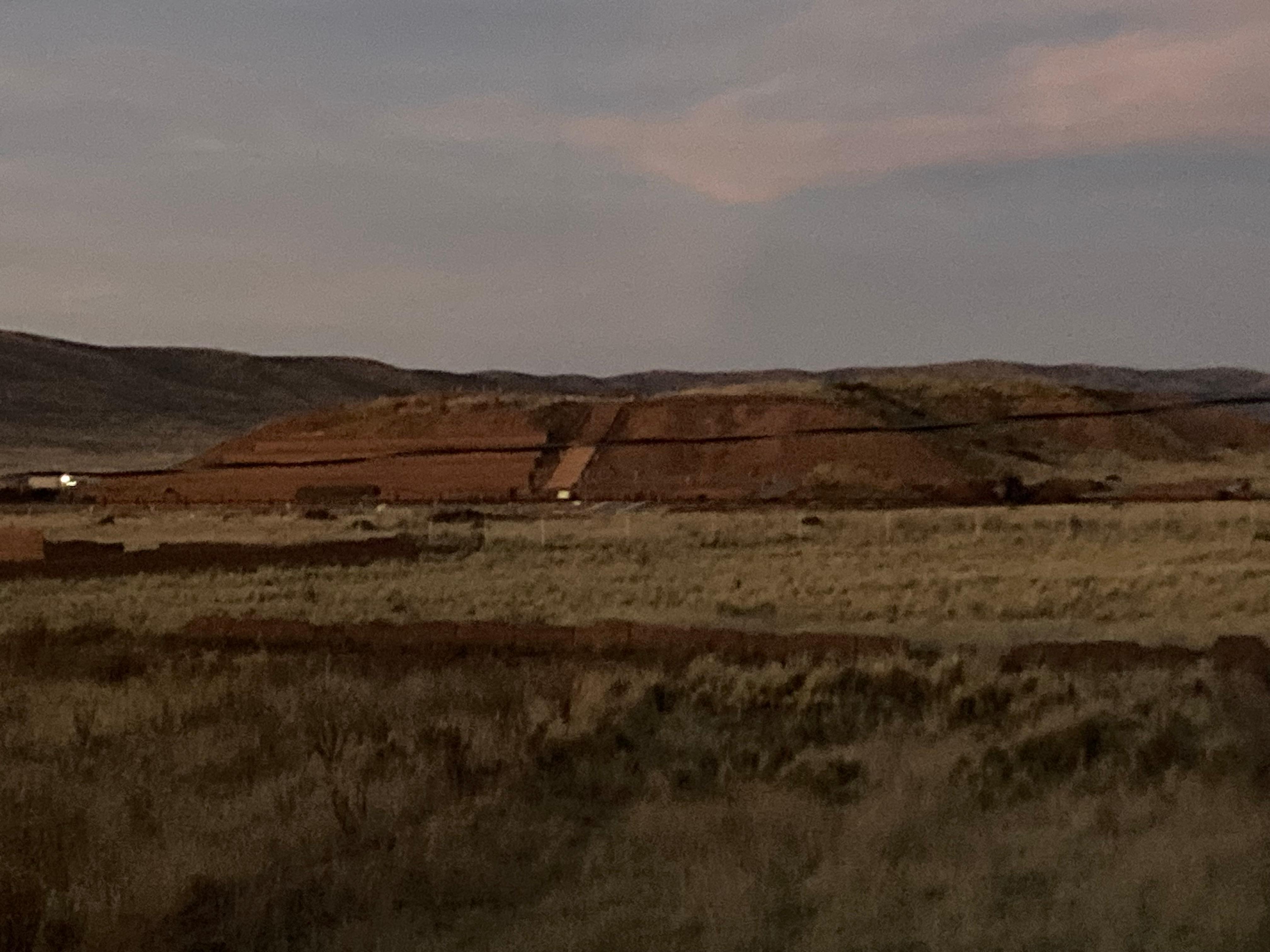 Vista de las ruinas al atardecer desde la habitación