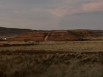 Vista de las ruinas al atardecer desde la habitación