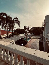 view from our outside dining area