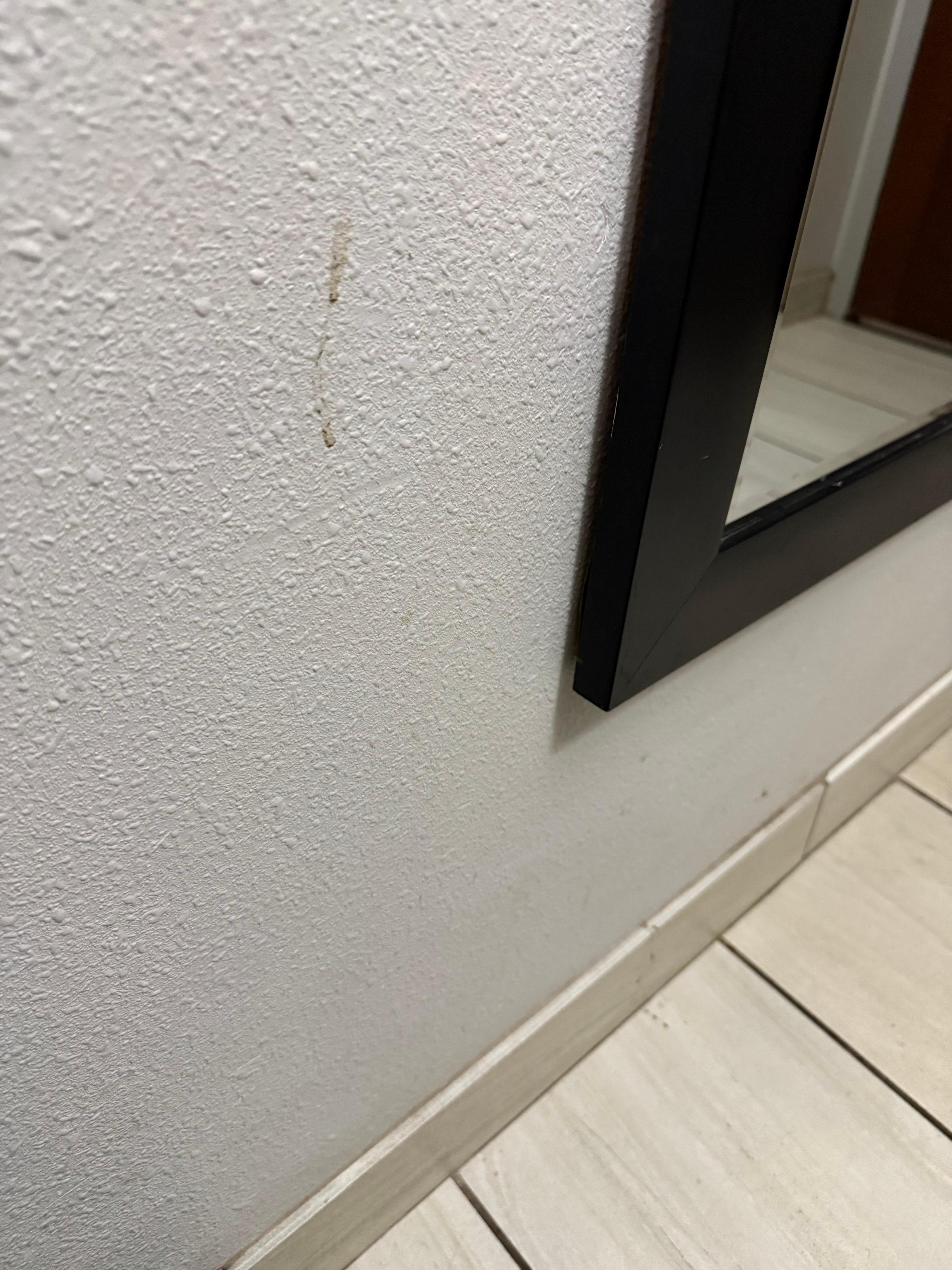Dirty walls and floors