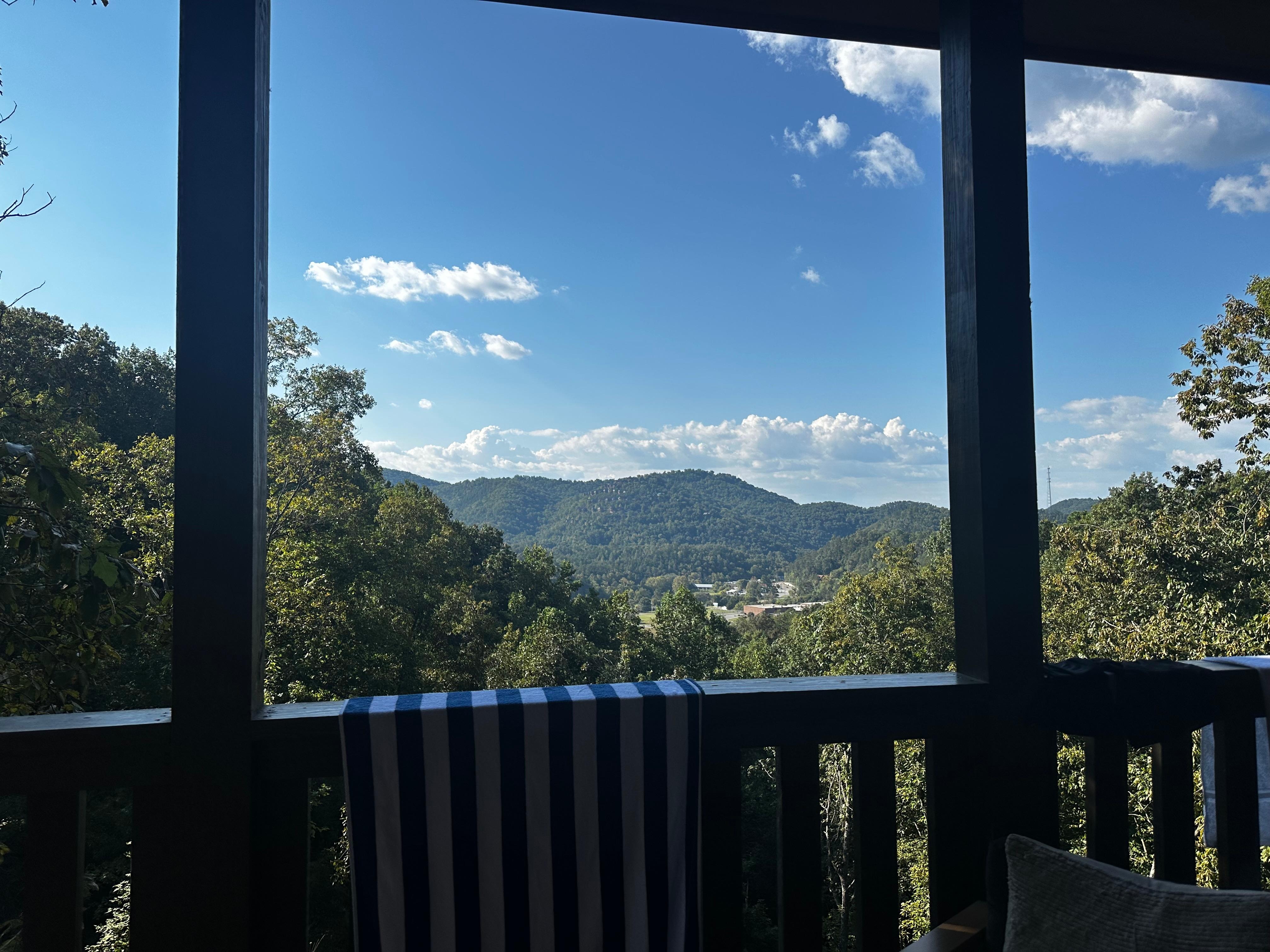 View off the back upper balcony