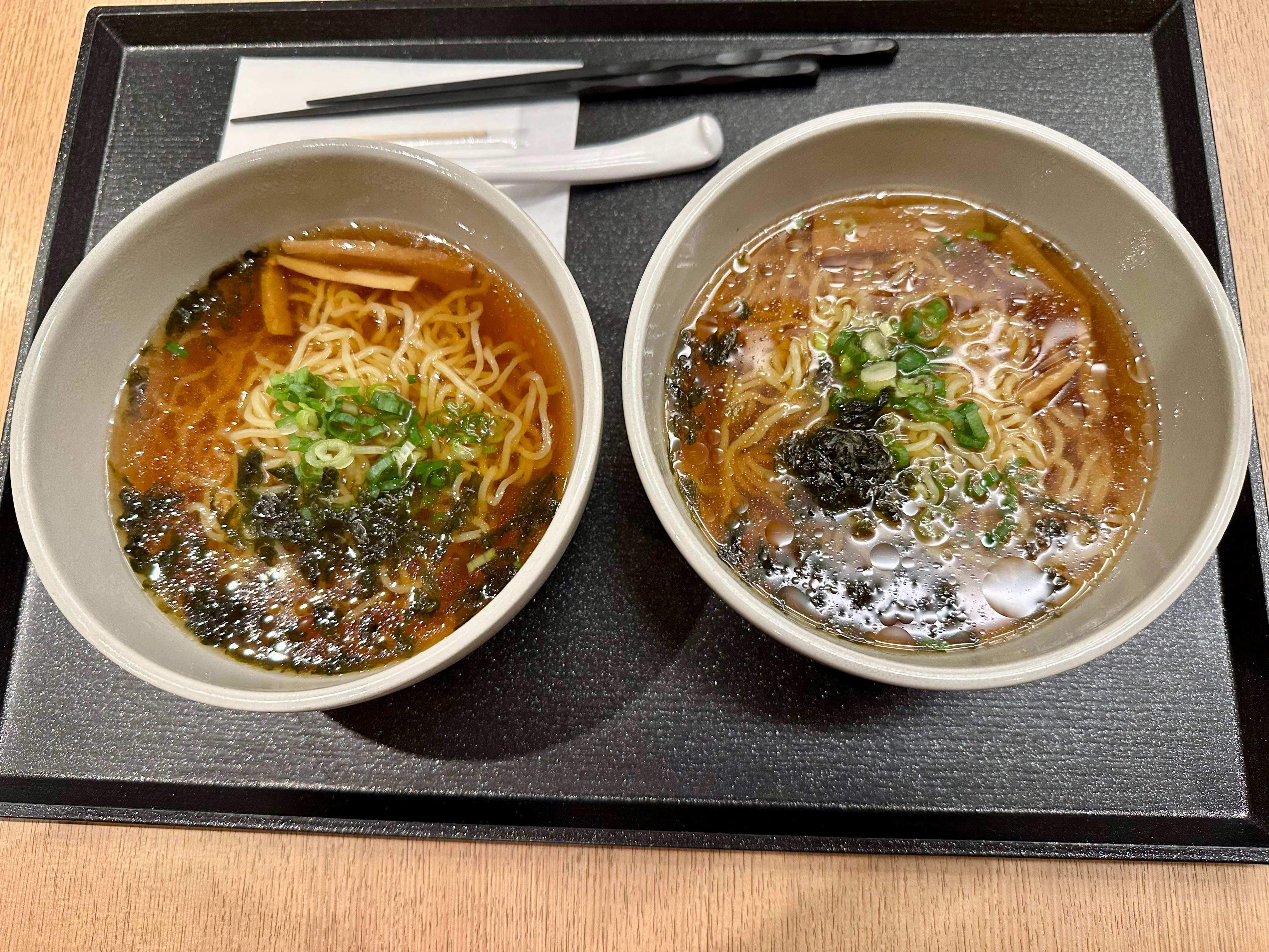 Free ramen at night.
