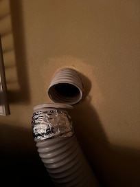 AC hose ripped from the wall