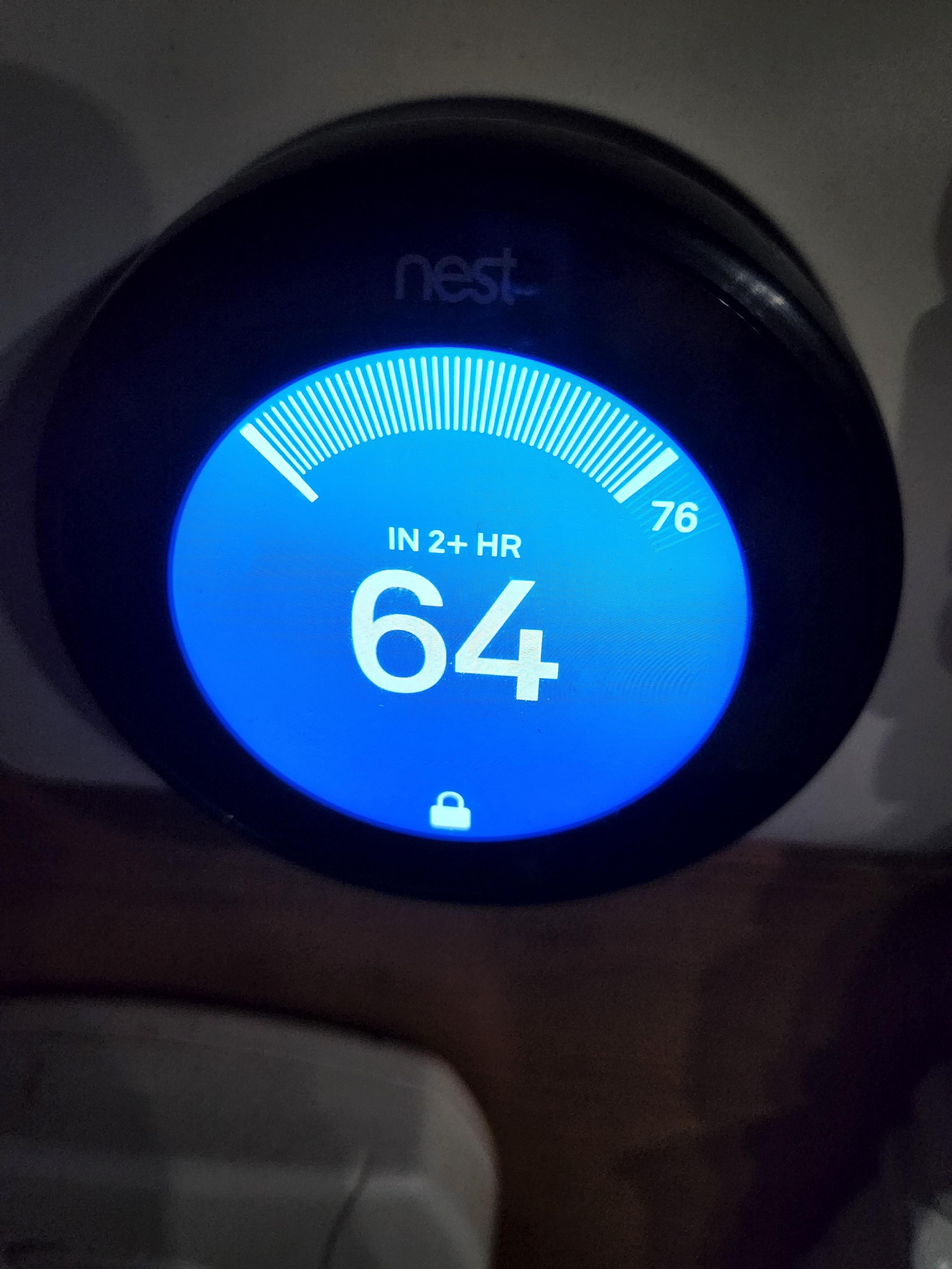 More of the owner playing with the thermostat 