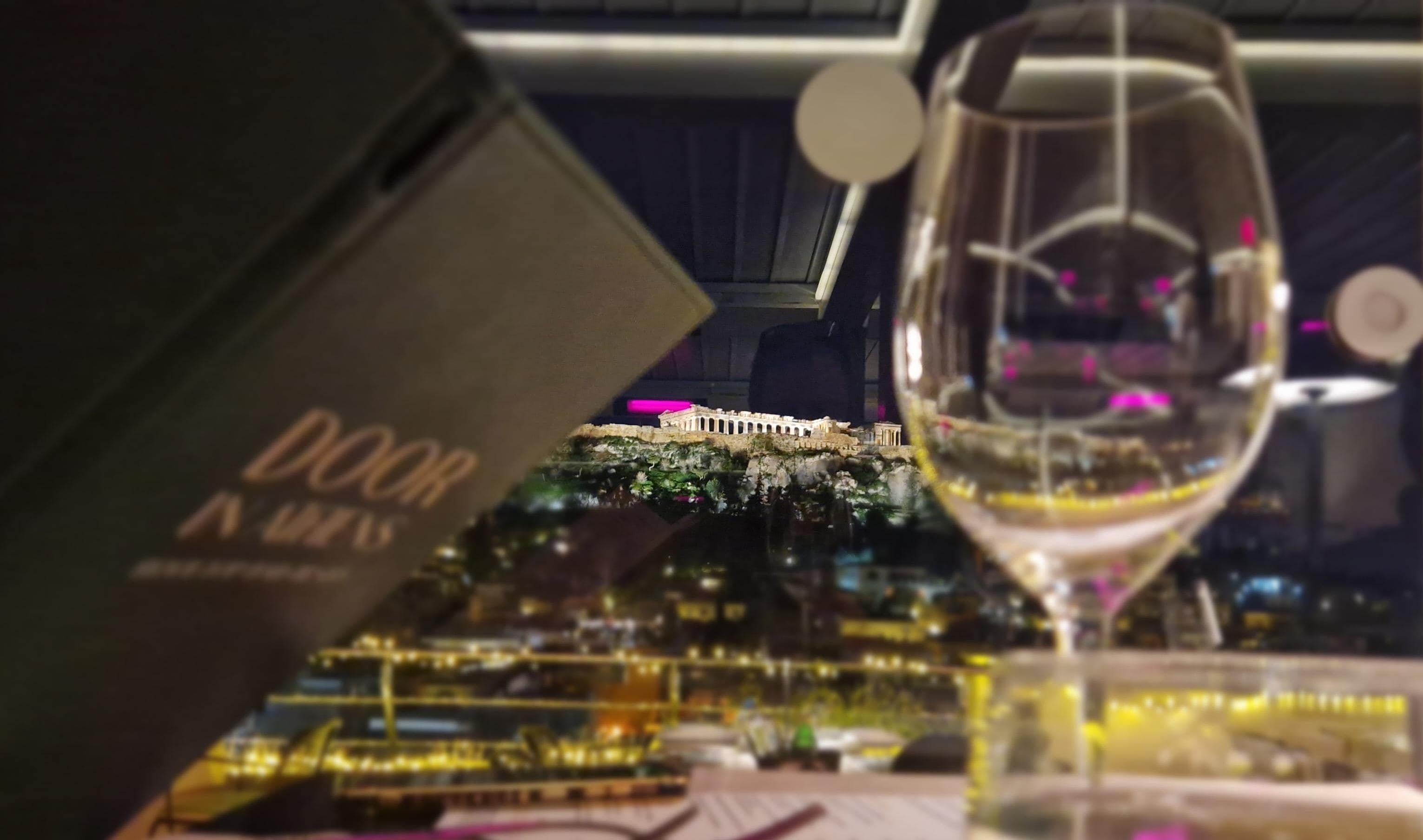 A view from the rooftop restaurant 