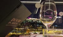 A view from the rooftop restaurant