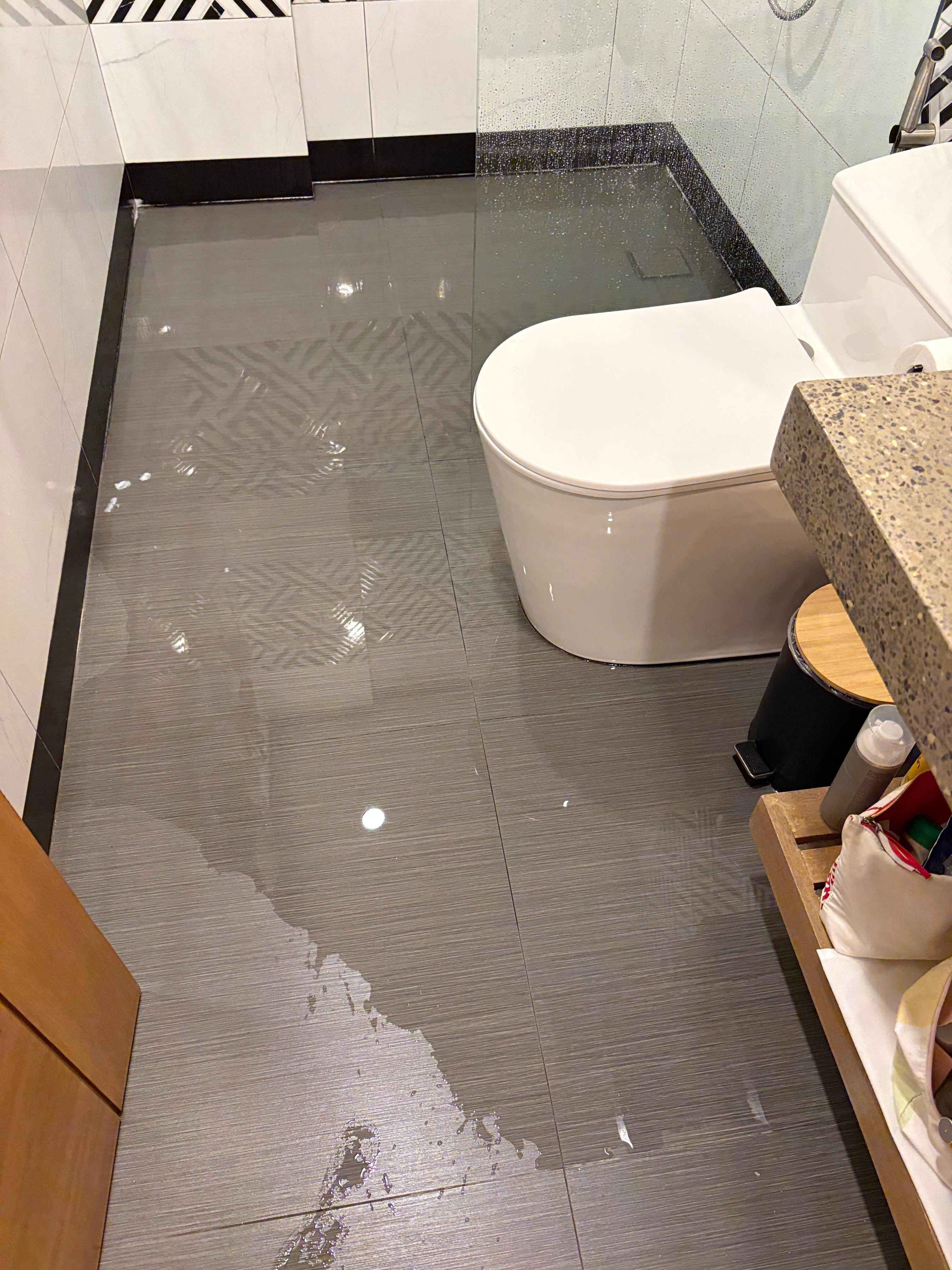 Flooded bathroom 