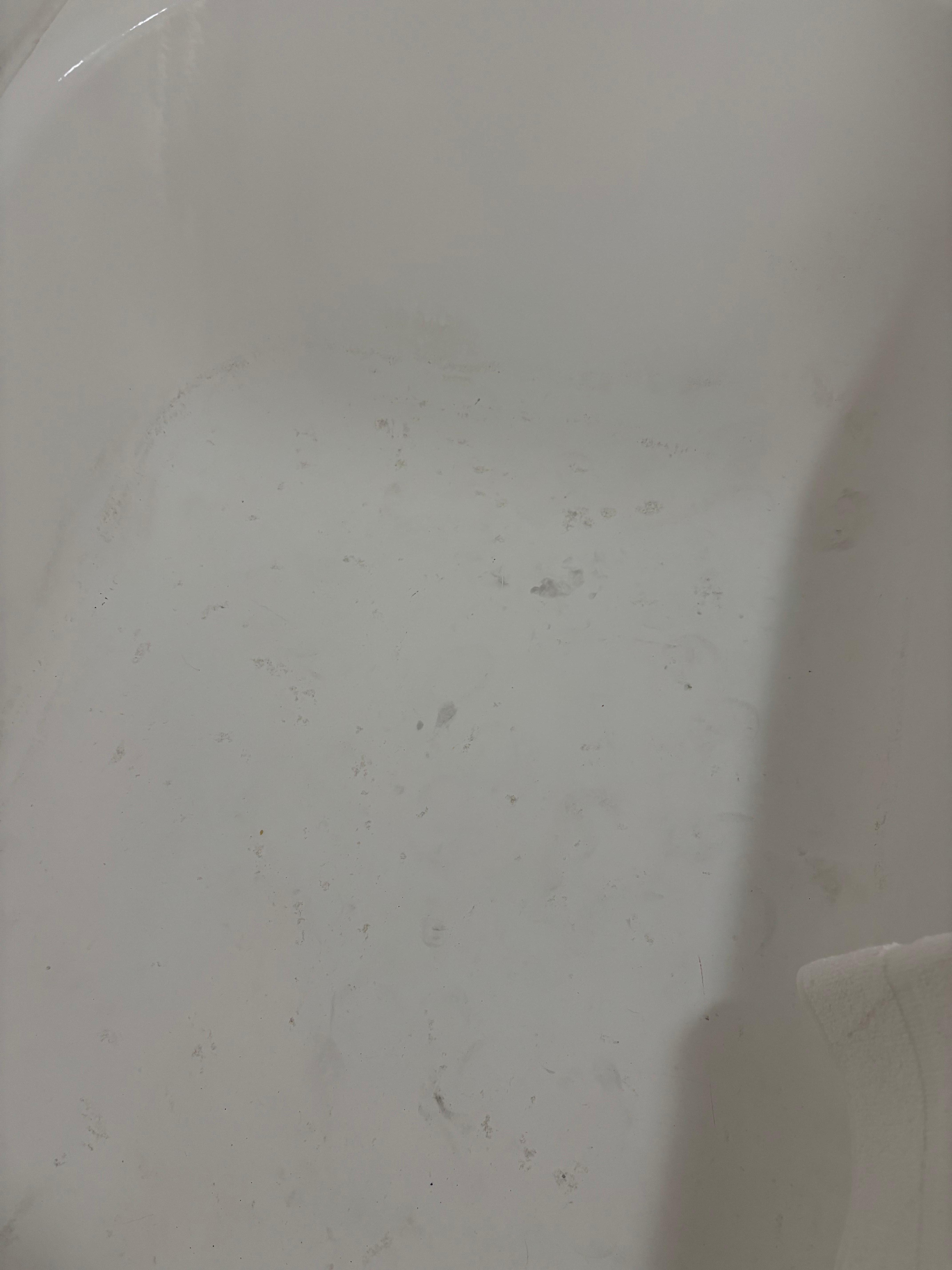 Dark ring and floor is filthy.