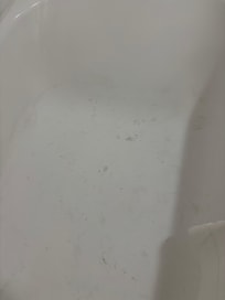 Dark ring and floor is filthy.