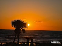 A sunrise picture standing on the patio. Beautiful!