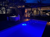 Swimming pool at bar area.