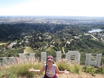 Walked from rental to a special place on Yucca then to the top of the mountain where I could see the ocean and much more (10ish mi. round trip+) My week was completely on foot except for an easy, straight-shot bus-ride-day out to UCLA.