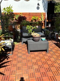 Enclosed outside sitting area