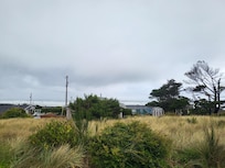 View from the driveway looking west, toward the Pacific Ocean