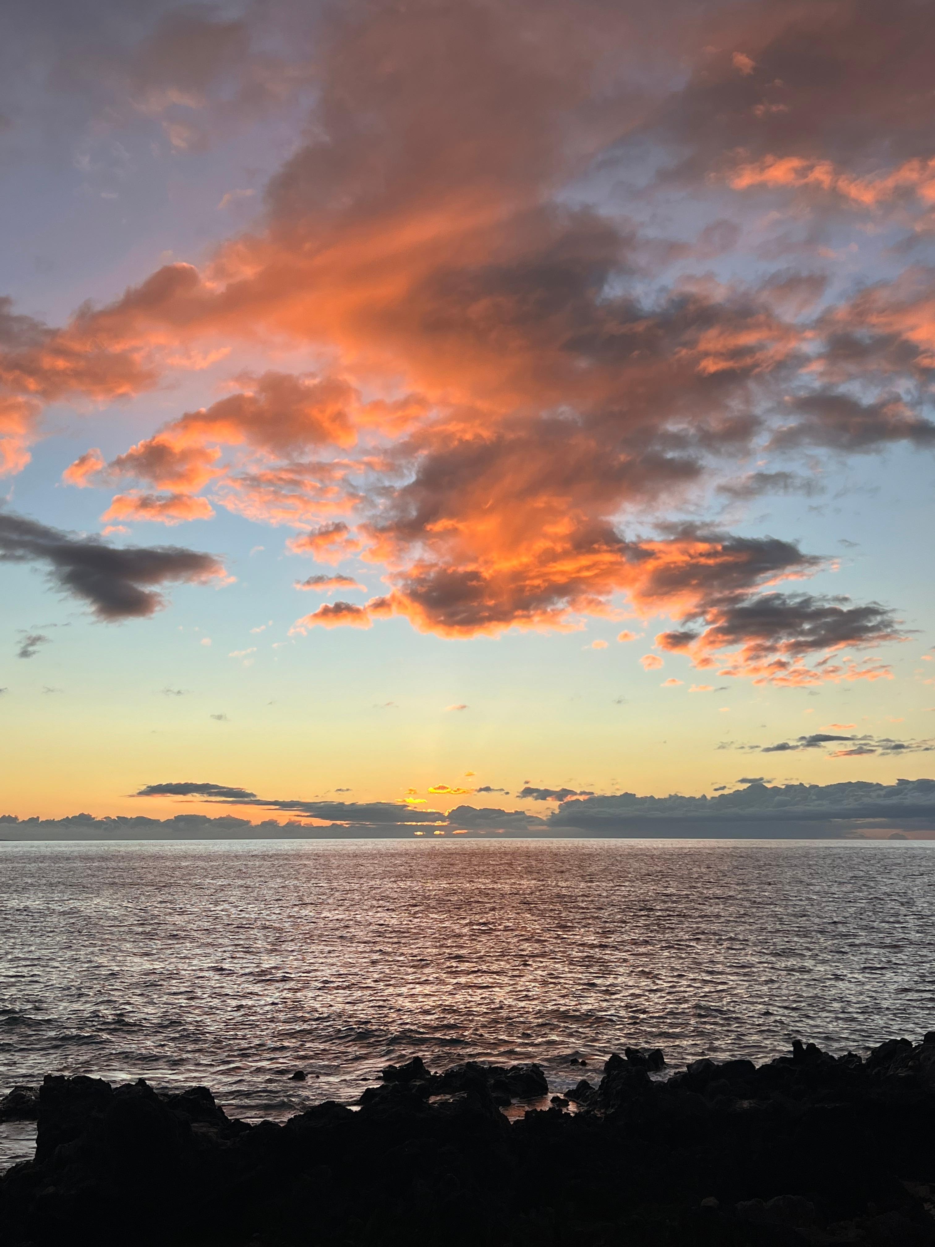 Sunset from the building lawn