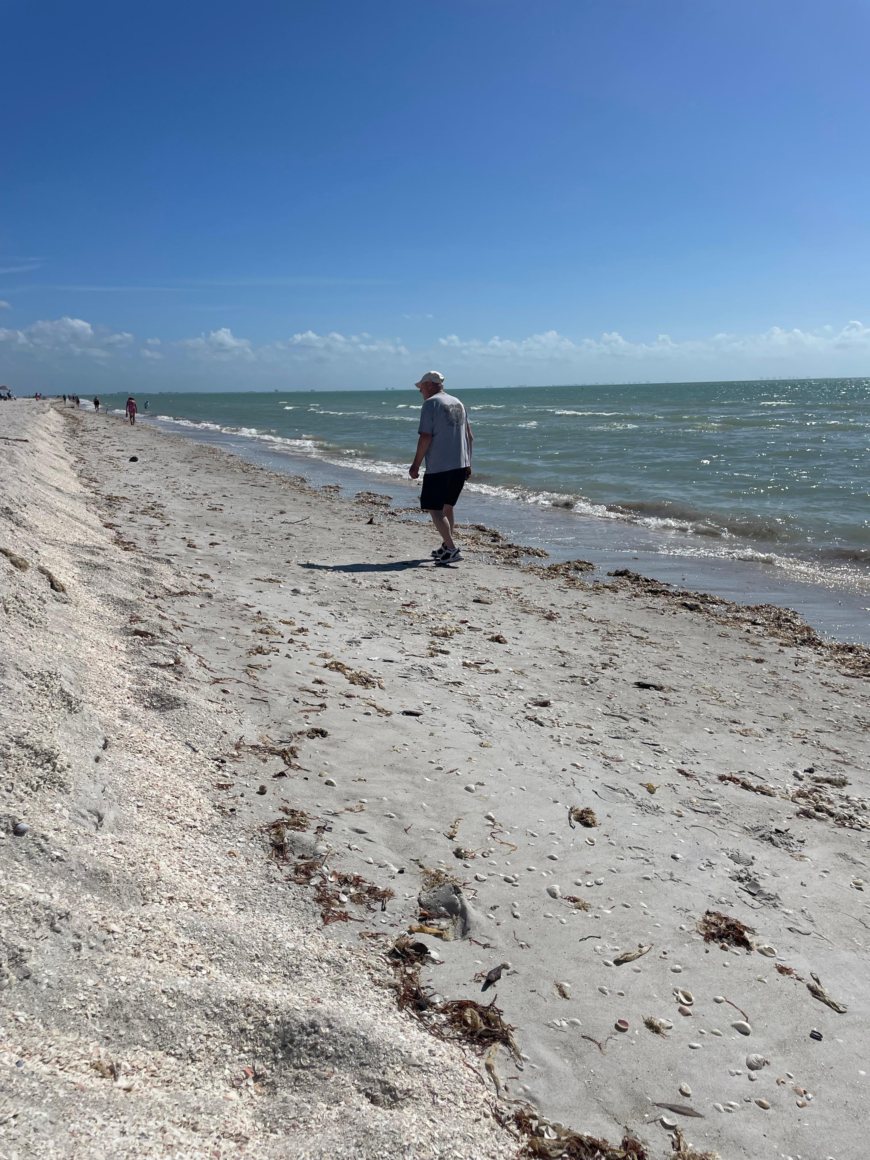 Walking on the beach