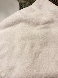 Pubic hair on clean towels