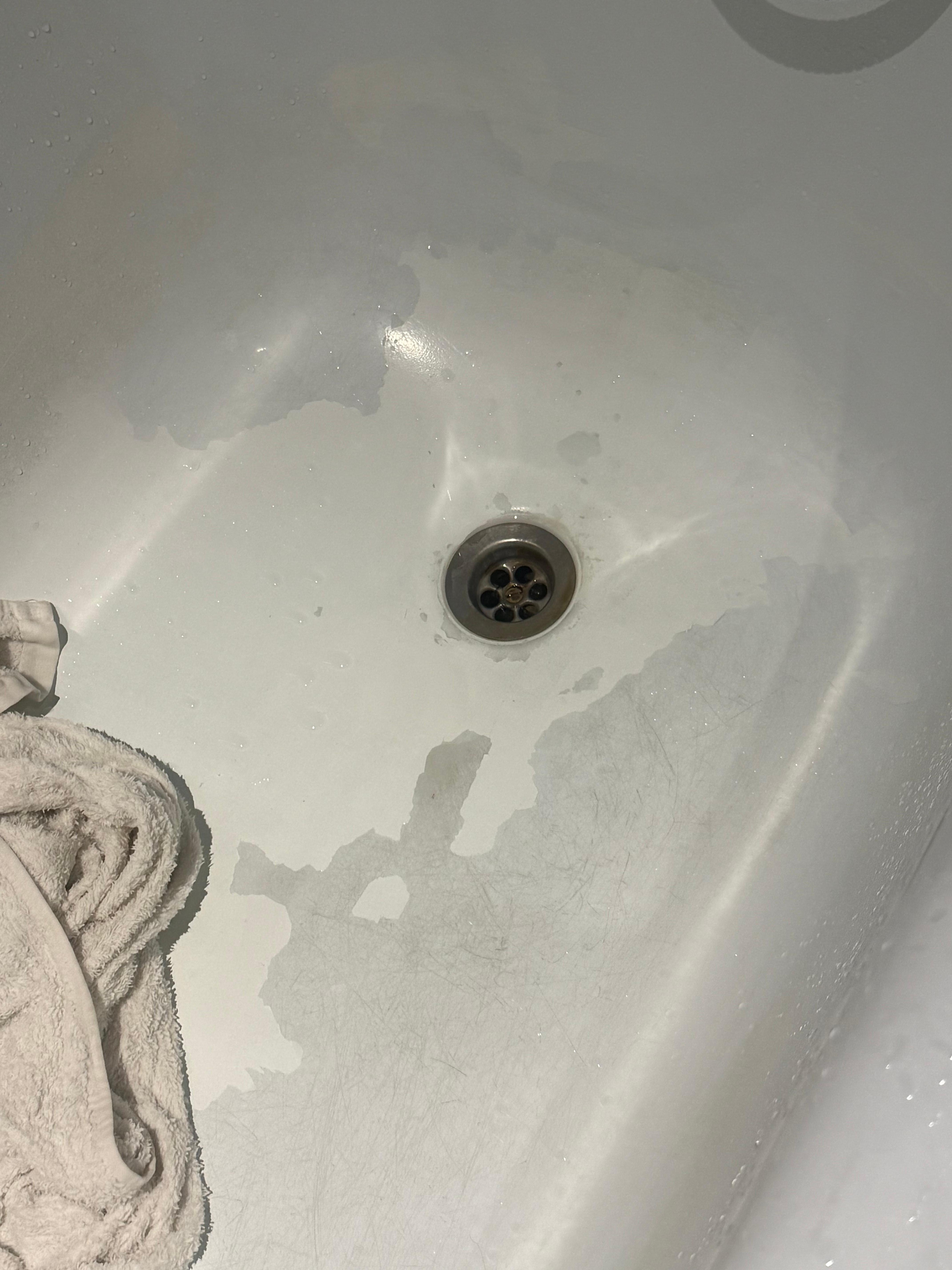 Paint peeling off tub