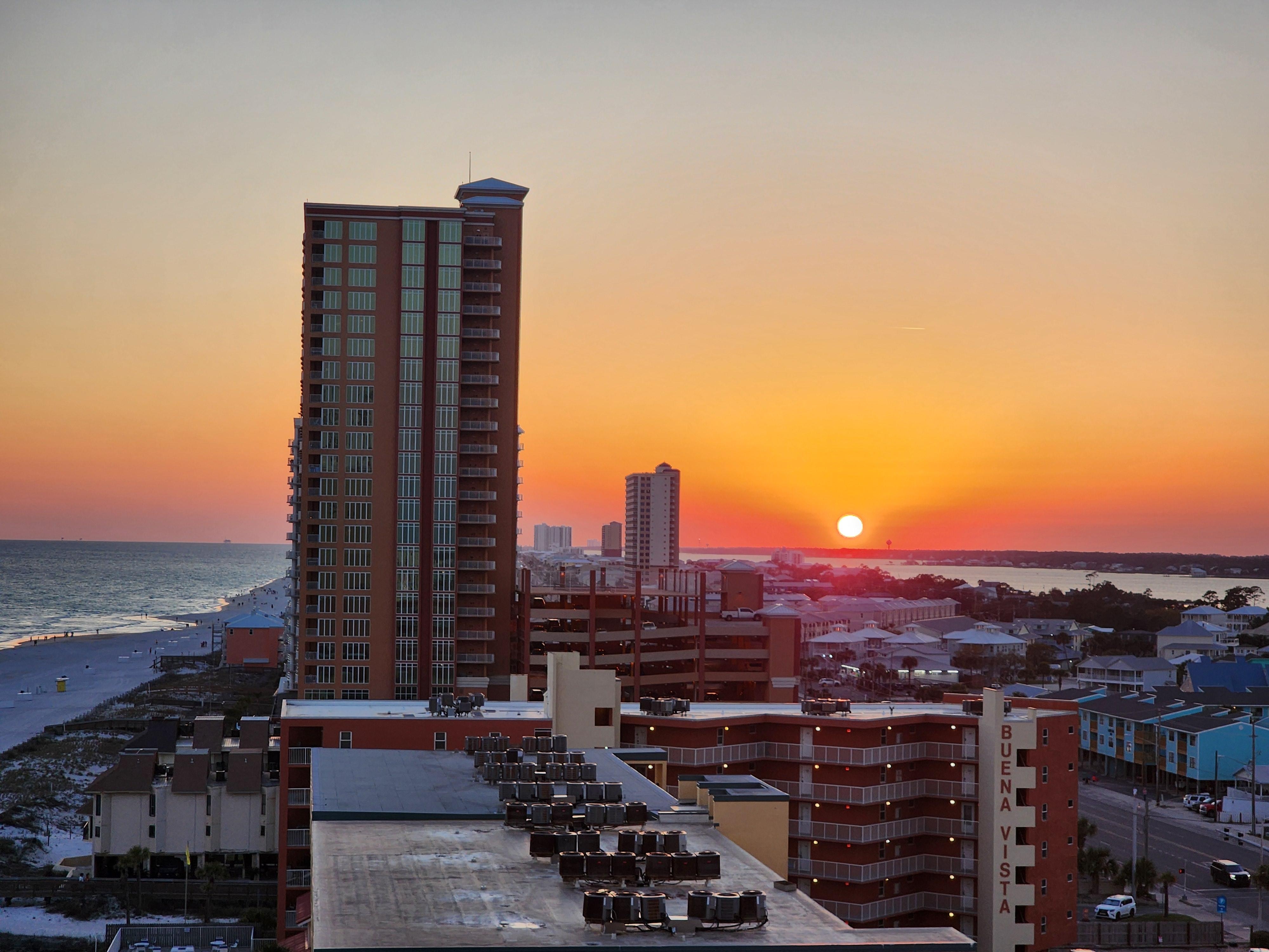 Sunset off the balcony
