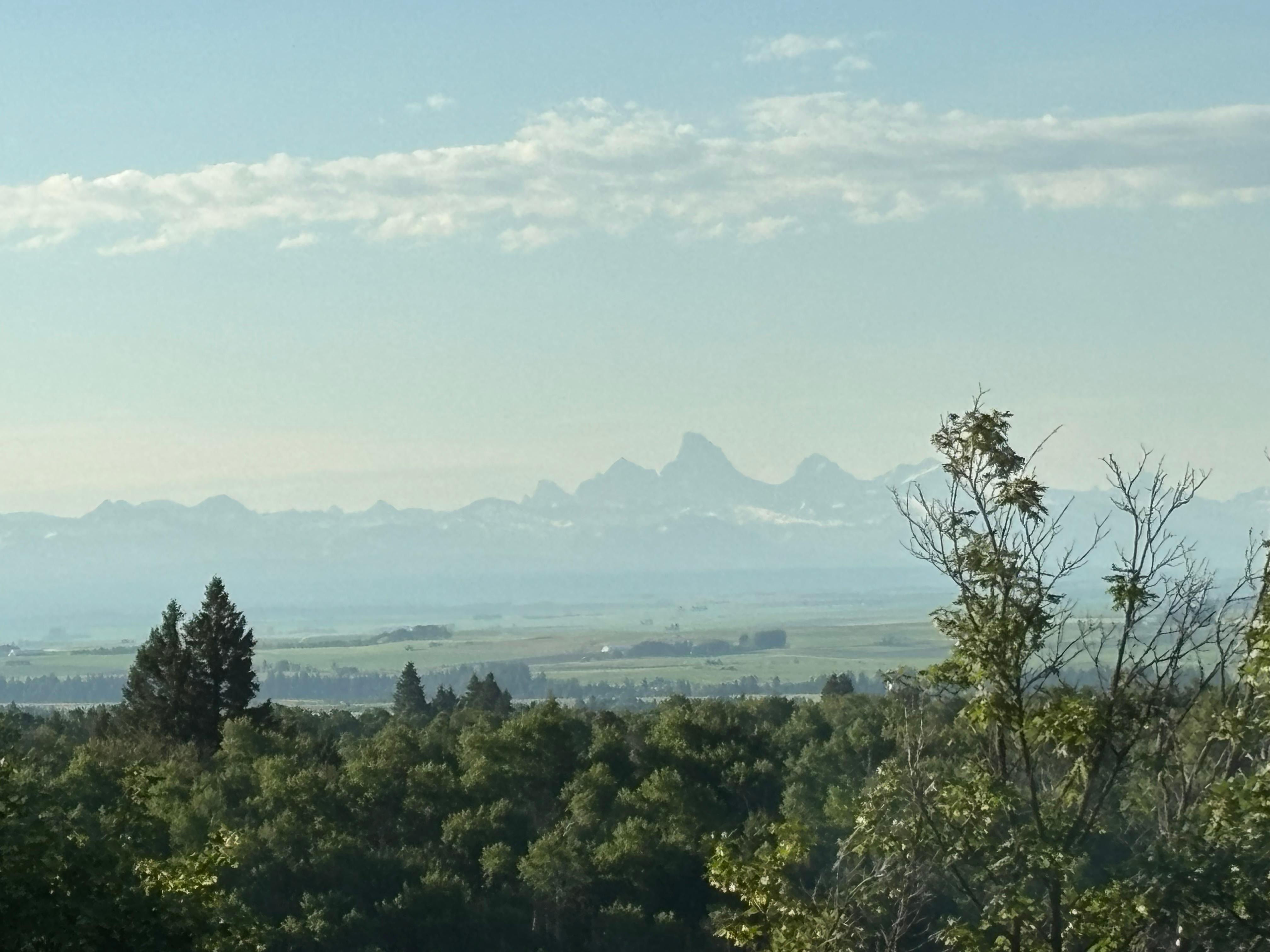 Upstairs view of the Tetons taken from loft area