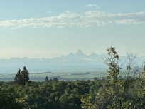 Upstairs view of the Tetons taken from loft area