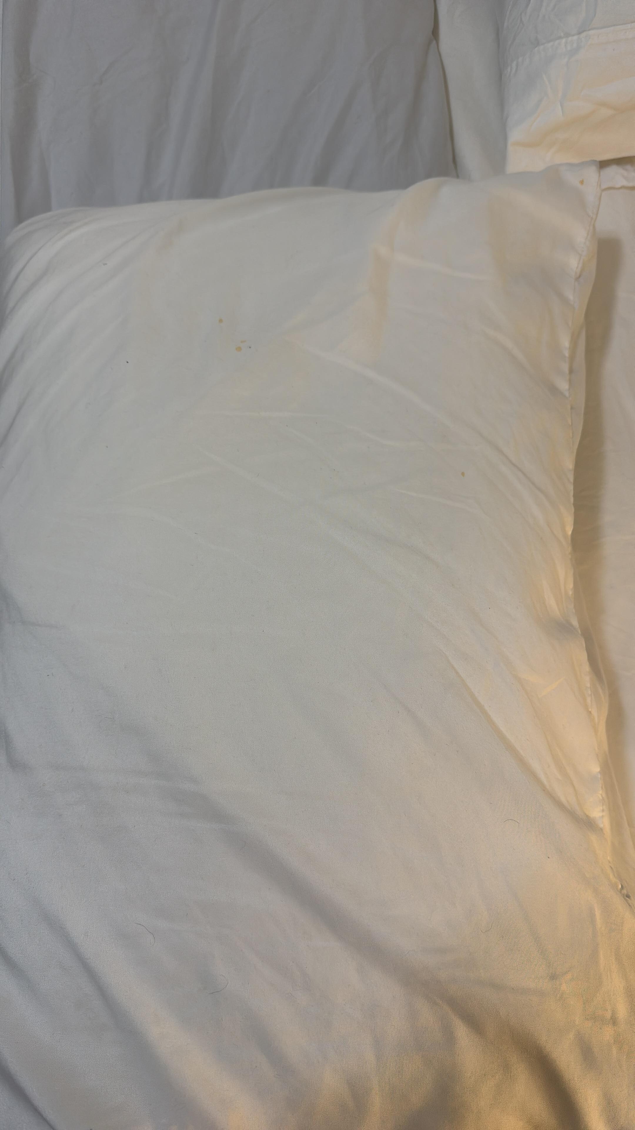 Stains on pillow