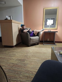 Relaxing in living room