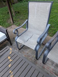 Torn, stained furniture