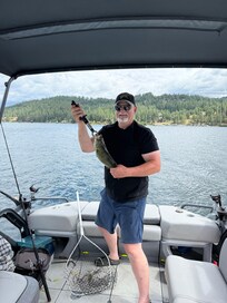 Caught a small mouth bass