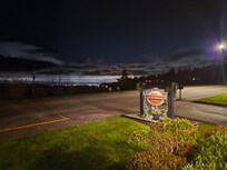 View from the front of the Inn in the evening, overlooking the Salish Sea.