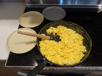 Cooked some food on the last day before leaving