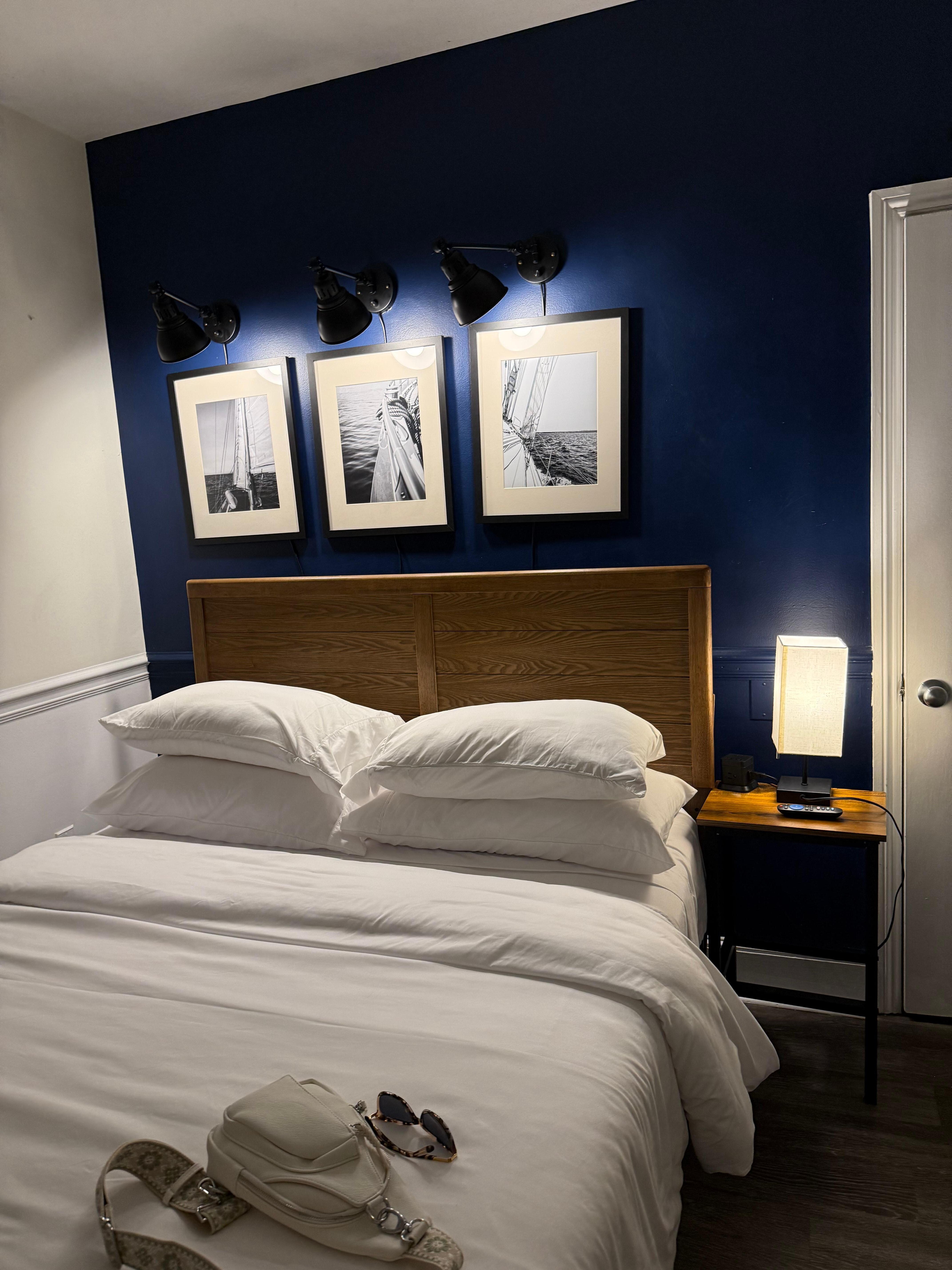 Cute room on the sixth floor with a tiny kitchenette and bathroom with shower