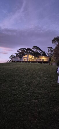 House at dusk