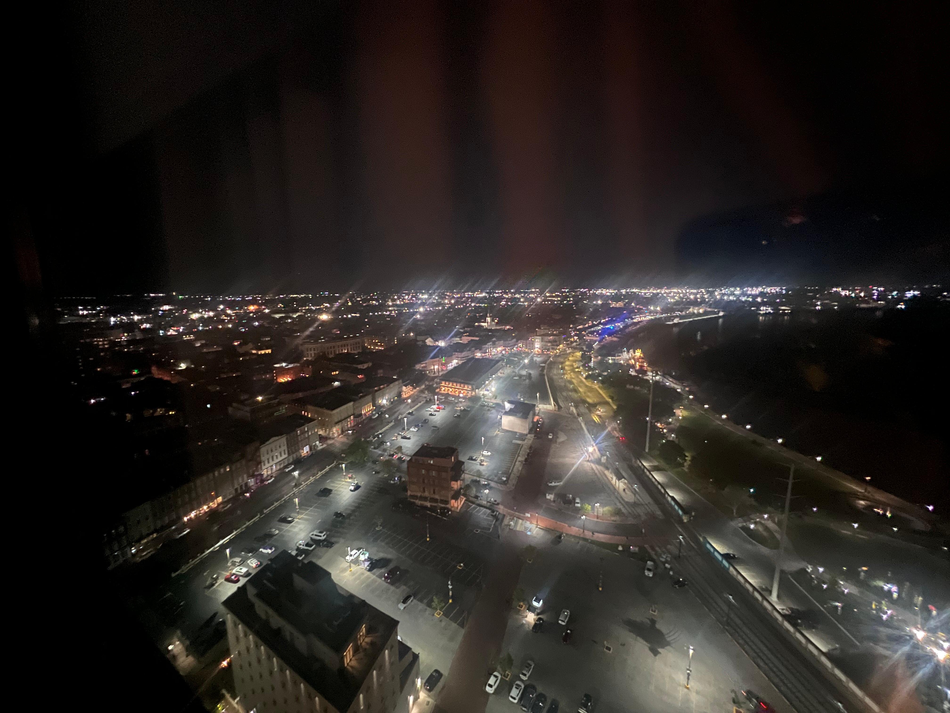 Night view of Mississippi River