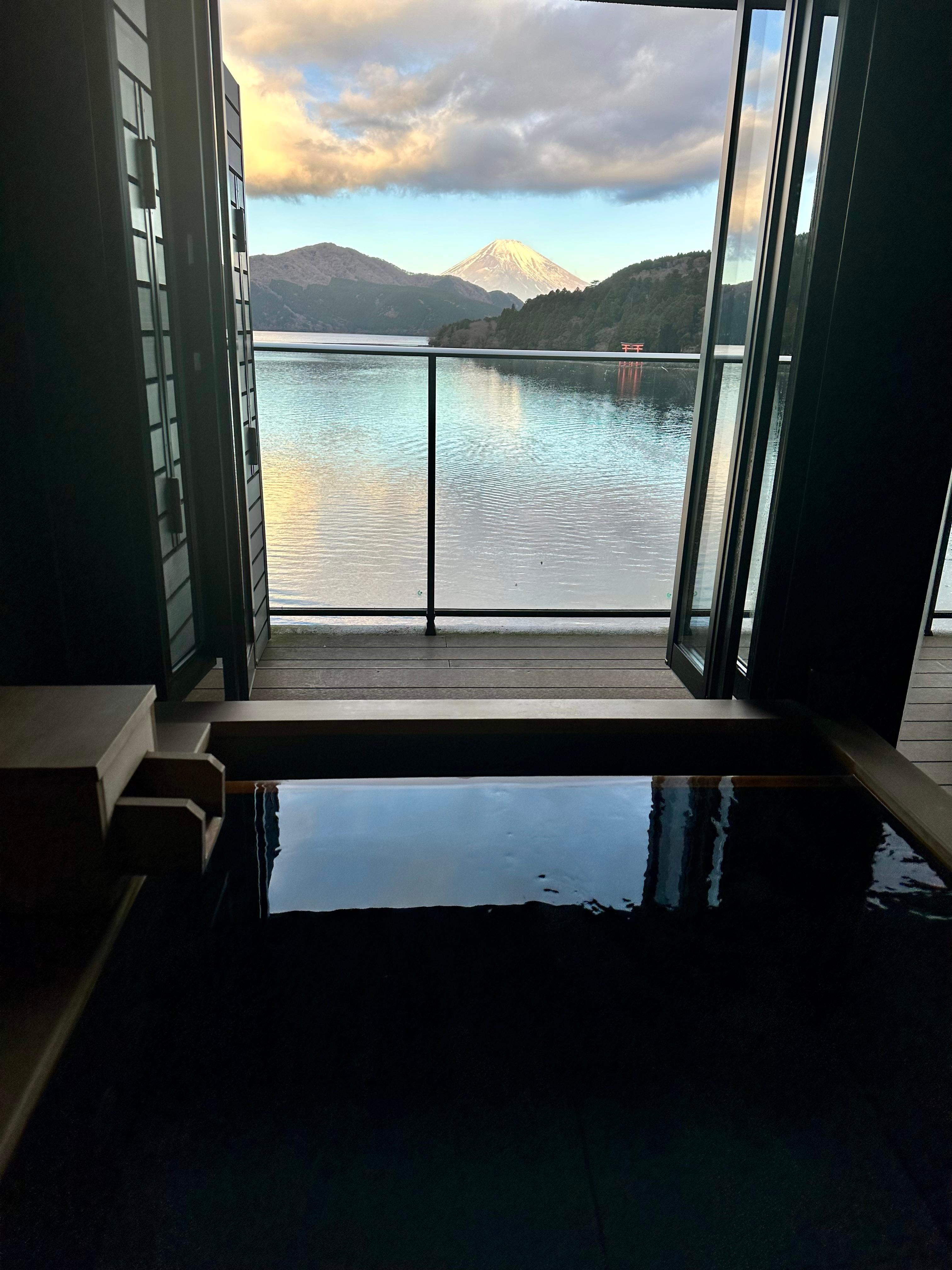 View from the private onsen. 