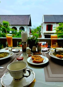 At breakfast